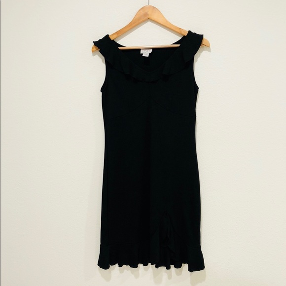 LOFT Dresses & Skirts - Ann Taylor Loft Black Ruffle Dress 10
